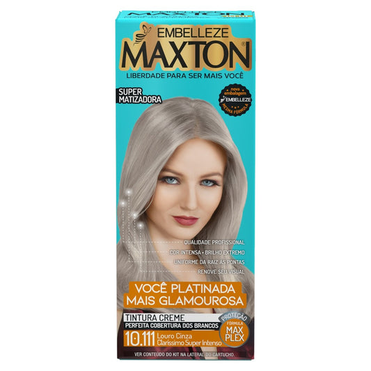 Tinta Maxton para Cabelos Louro Cinza Claro 1