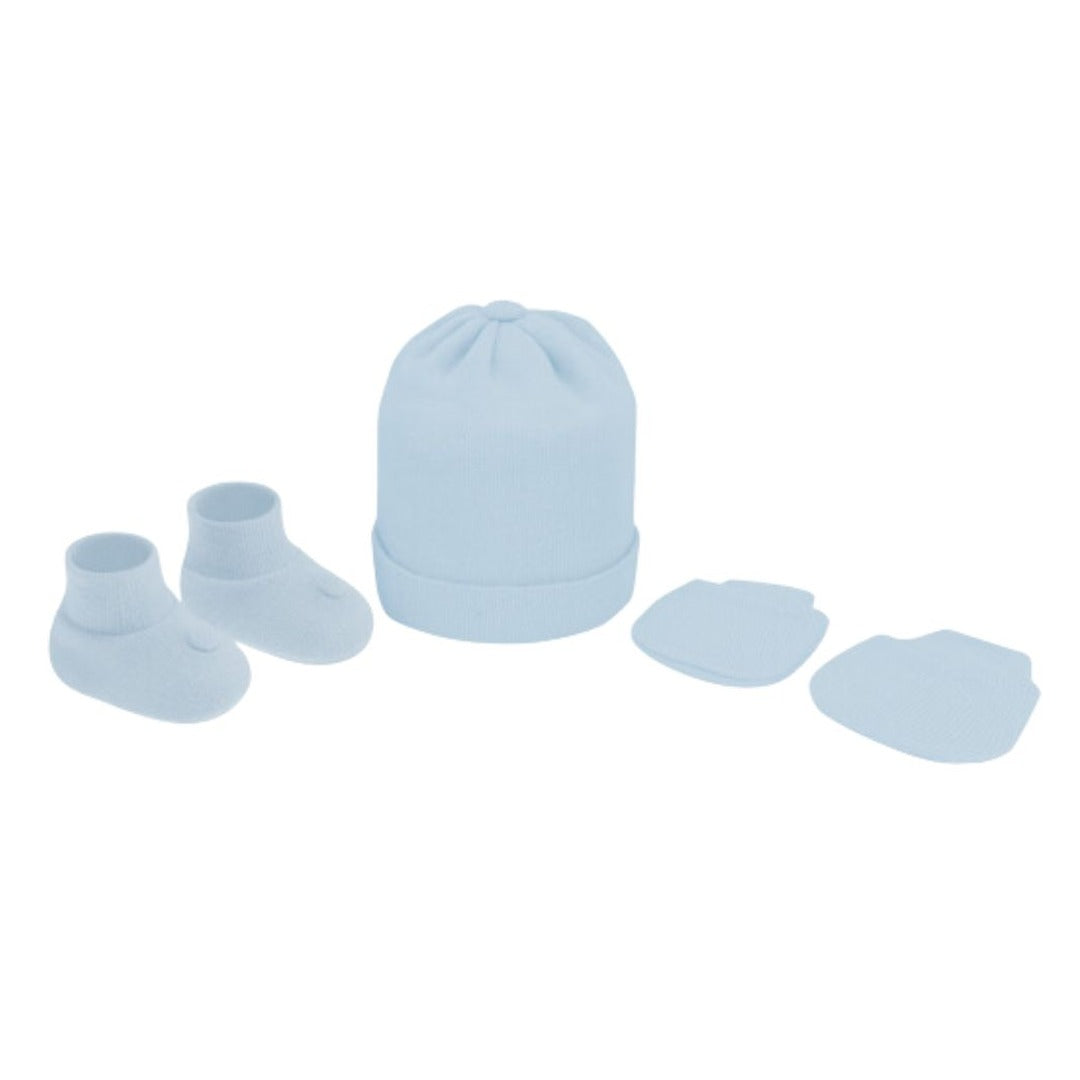 Kit Gorro Luva Sapato Rn Trico Pimpolho 1