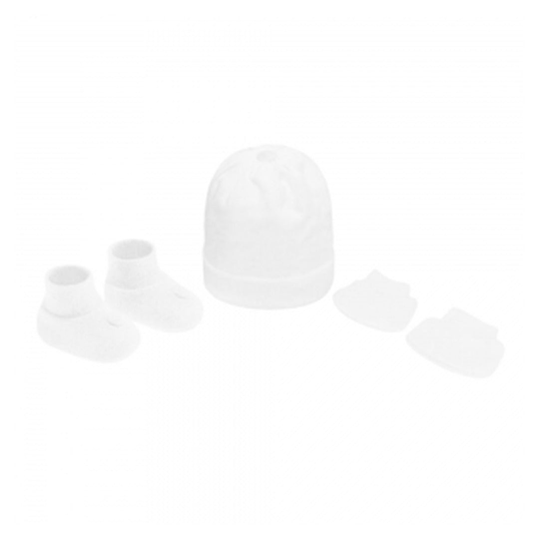 Kit Gorro Luva Sapato Rn Trico Pimpolho 1
