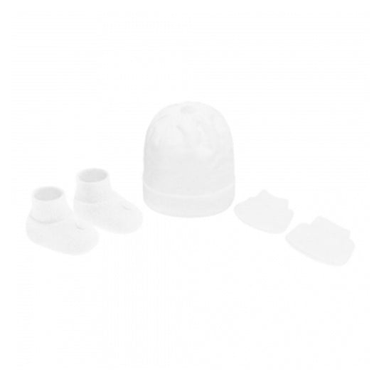 Kit Gorro Luva Sapato Rn Trico Pimpolho 1