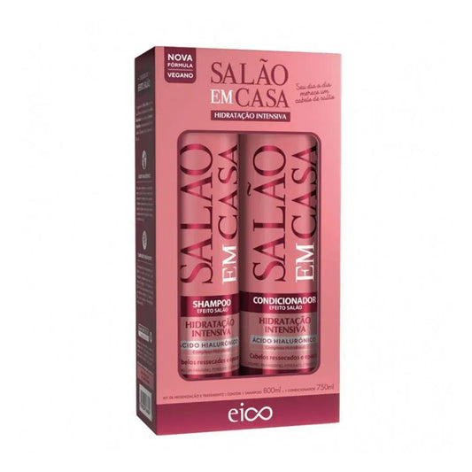 Eico Kit Salao Em Casa Hidratacao Intensiva Shampoo 800ml + Condicionador 750ml 1