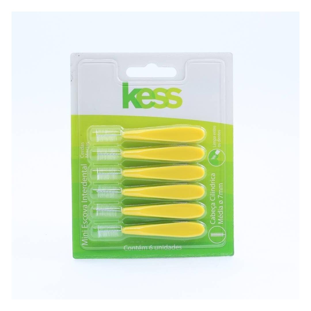 Kess Mini Escova Interdental Cilindrica Media 7 Mm Com 6 1