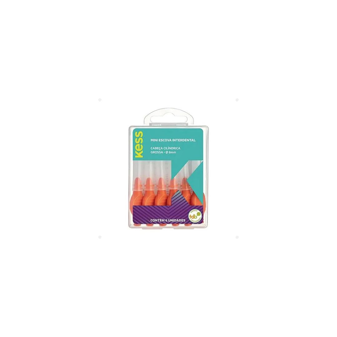 Kess Mini Escova Interdental Cilindrica Grossa, 8 Mm Com 6 1