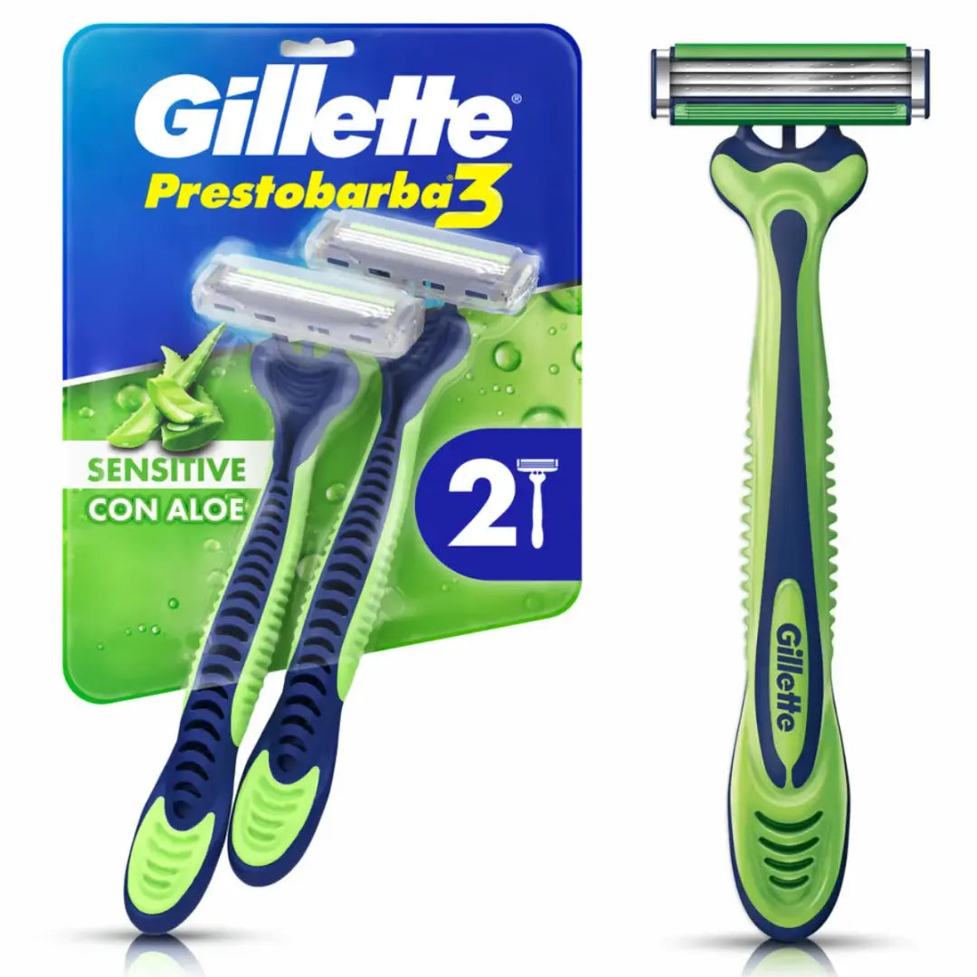 Gillette Aparelho De Barbear Descartavel Prestobarba3 Sensitive 2 Unidades 1