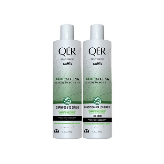 Griffus Qer Curly Styling Kit Shampoo + Condicionador 1 L 1