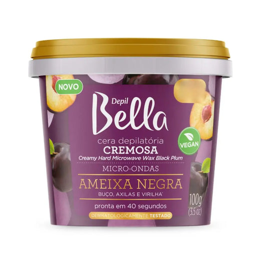 Depil Bella - Cera Depilatoria Cremosa Para Micro-Ondas Ameixa Negra Deo 100 g 1