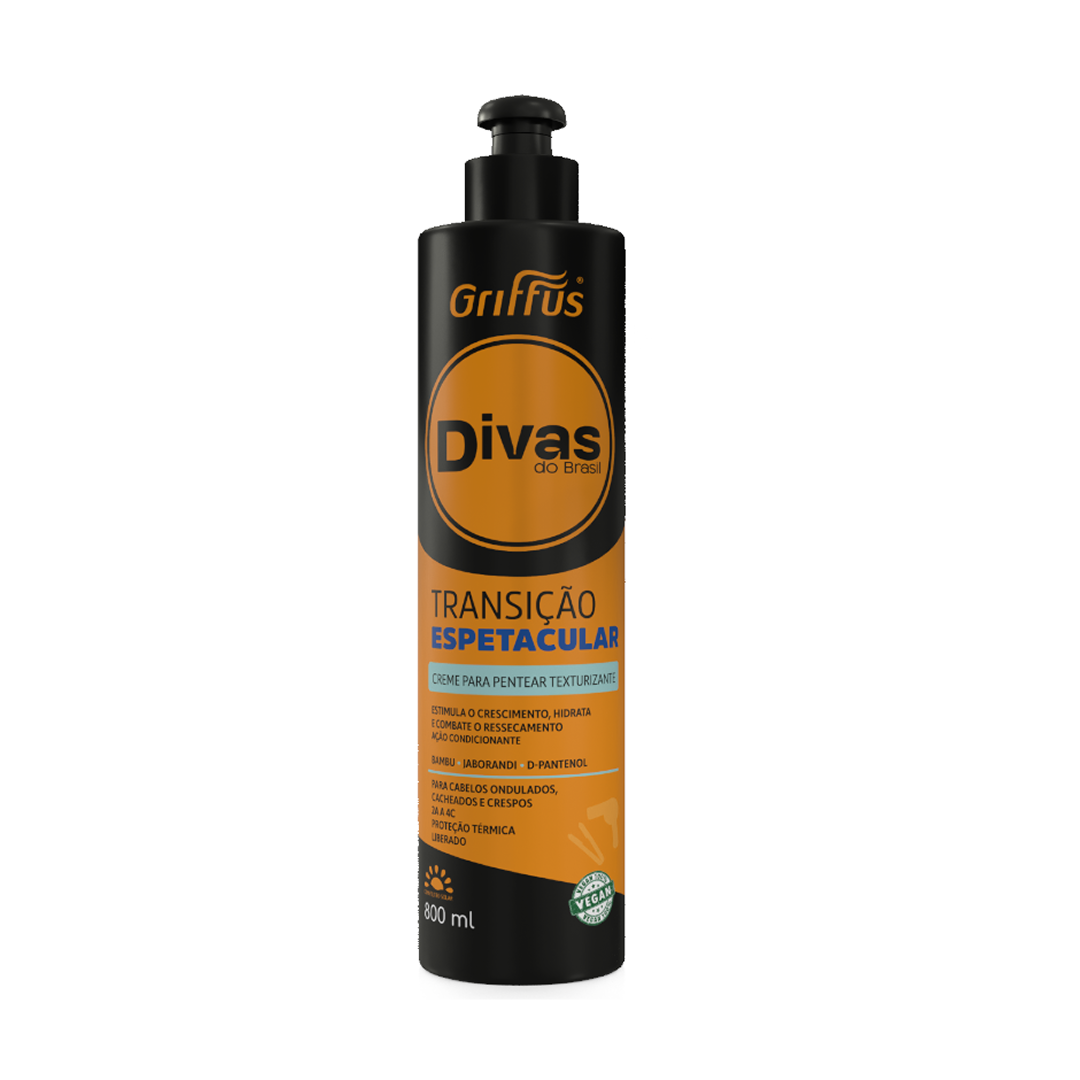 Griffus Divas Do Brasil Transicao Espetacular Creme De Pentear 800 ml 1