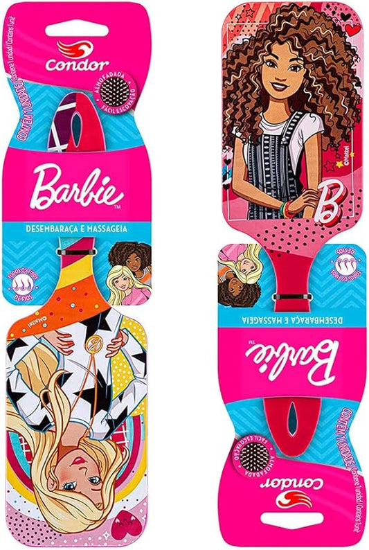 Condor Escova De Cabelo Barbie Raquete Almofadada R:6898 1