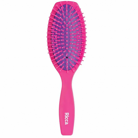 Escova Color Block Oval, Ricca, Rosa/Laranja/Verde 1