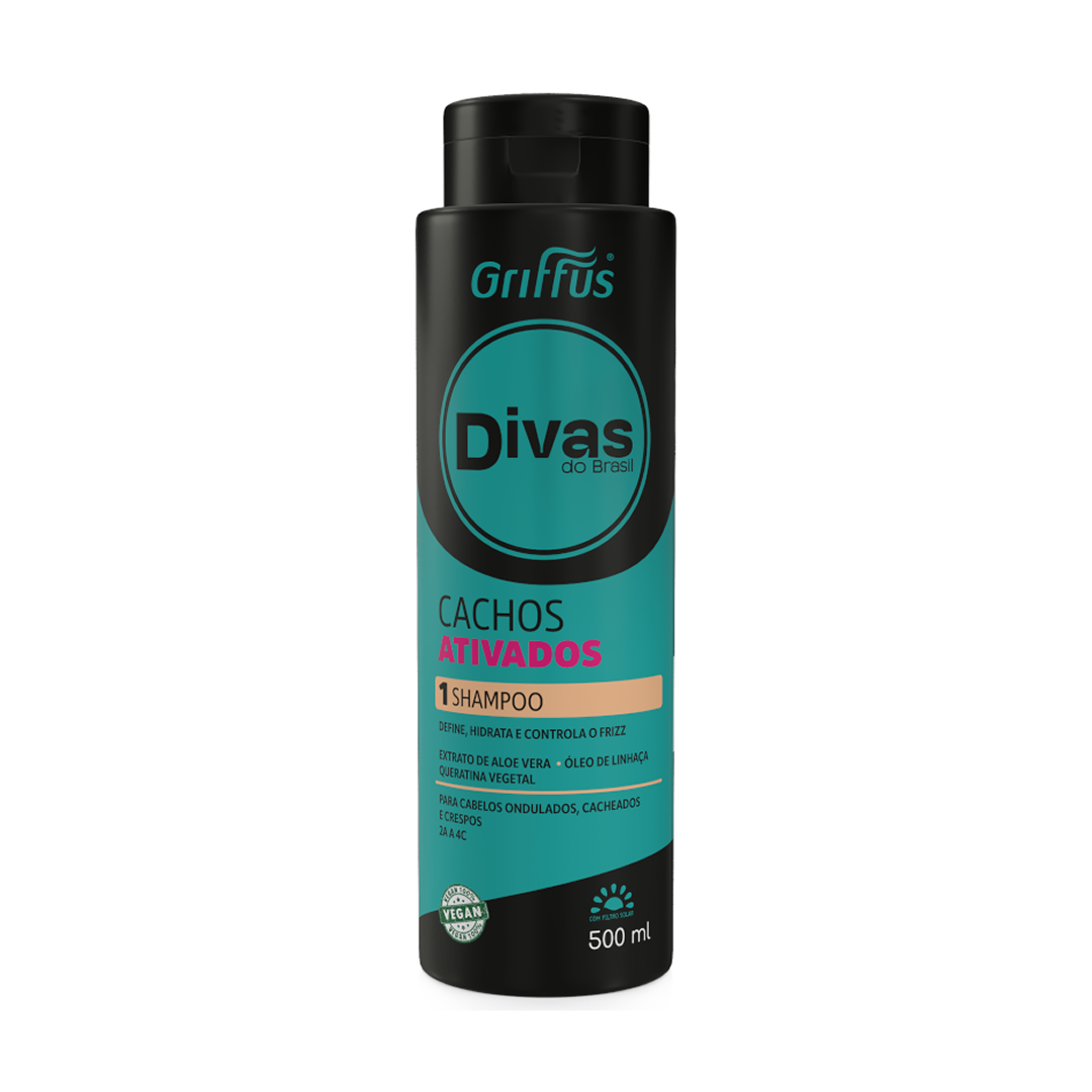 Griffus Divas Do Brasil Cachos Ativados Shampoo 500 ml 1