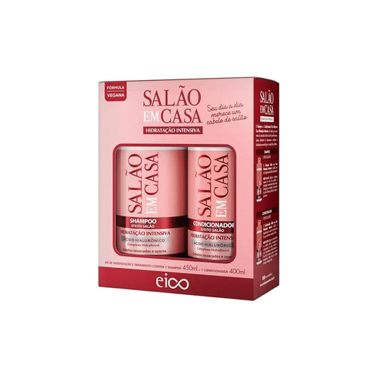Eico Kit Salao Em Casa Hidratacao Intensiva Shampoo 450ml + Condicionador 400ml 1
