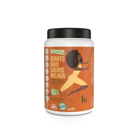 Griffus Intense Quanto Mais Cachos Melhor Creme Para Pentear E Tratamento 1 kg 1