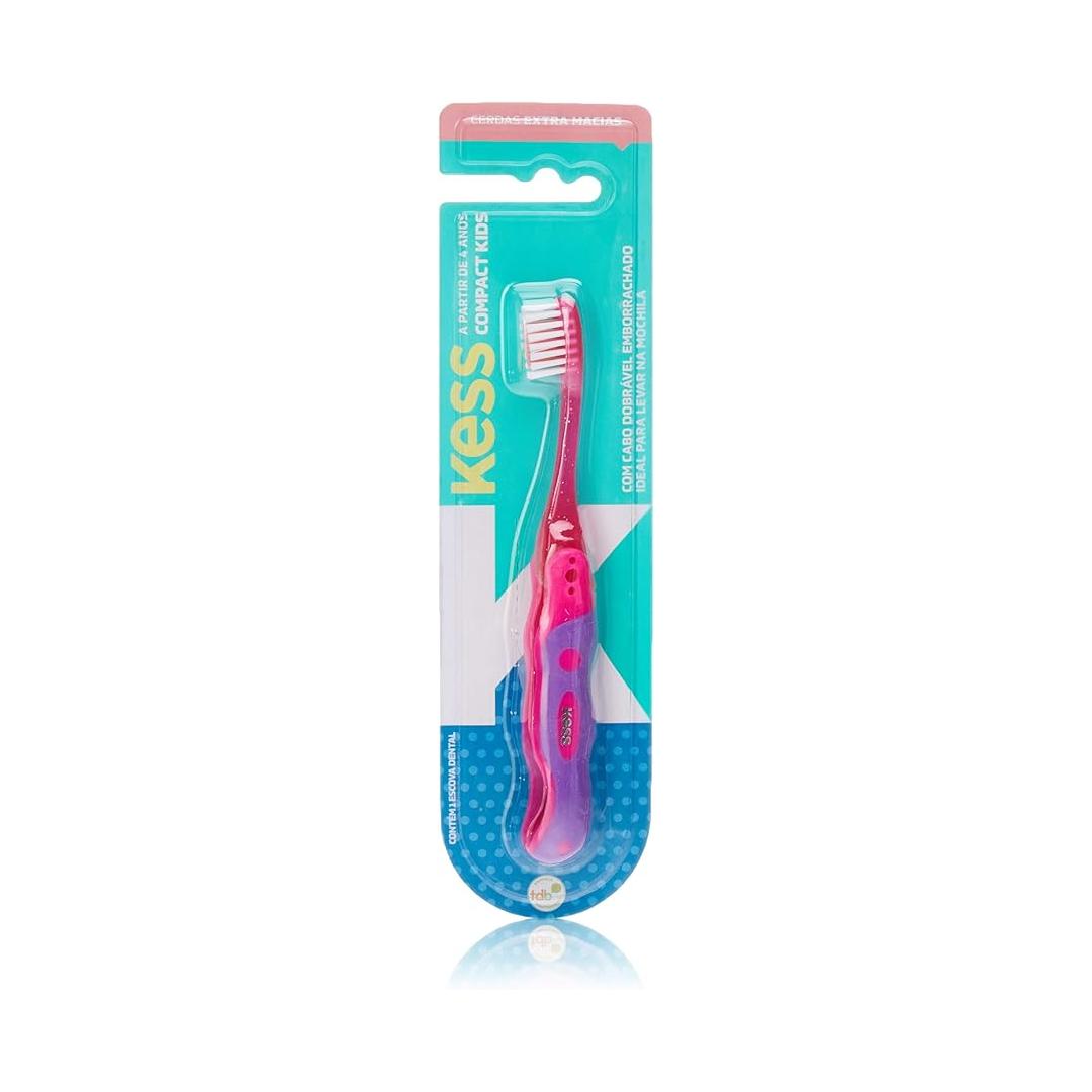 Kess Escova Dental Compact Kids Azul/Rosa 1