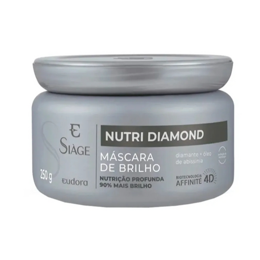 Eudora Siage Mascara Capilar De Brilho Nutri Diamond 250 g 1