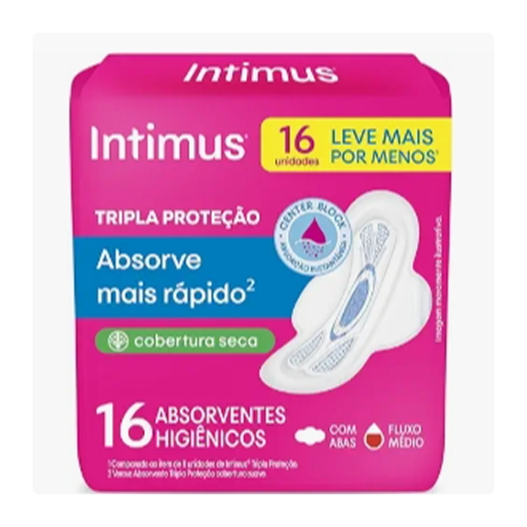Intimus Absorvente Externo Tripla Protecao Com Abas Leve 16 Pague 14 1