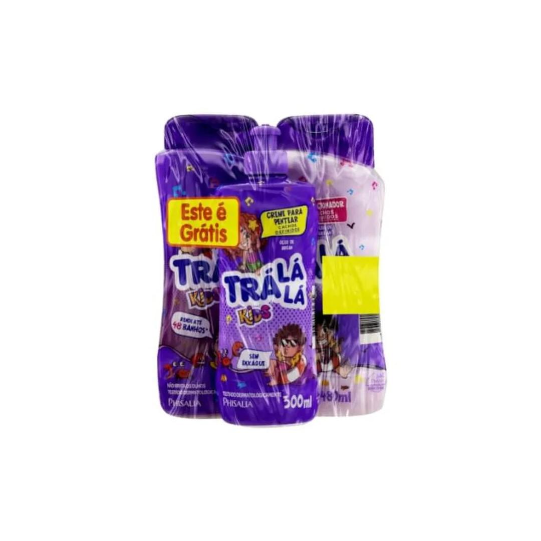 Kit Shampoo + Condicionador + Creme De Pentear Tra la la 1