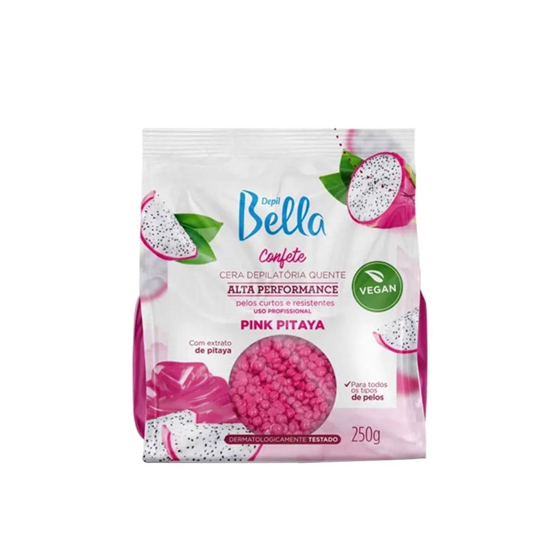 Depil Bella - Cera Depilatoria Confete Vegana Pink Pitaya 250 g 1