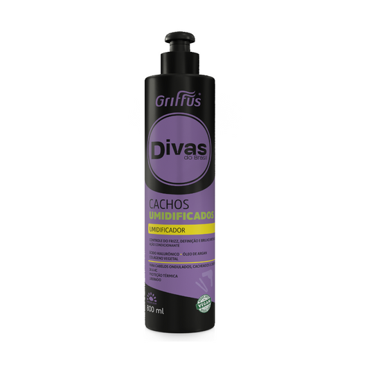 Griffus Divas Do Brasil Cachos Umidificados Ativador De Cachos 800 ml 1