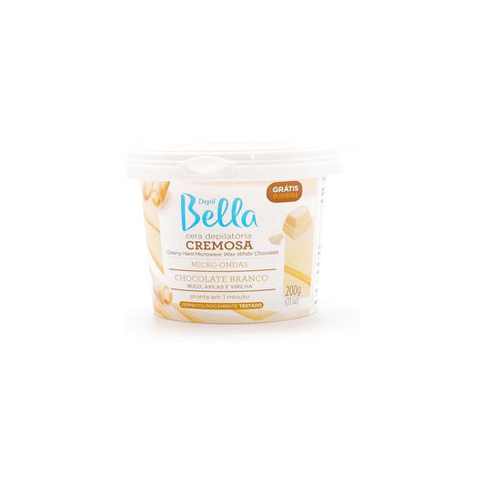Cera Micro-Ondas Cremosa Chocolate Branco Depil Bella, 200 g 1