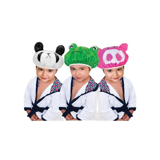 Ricca Touca De Banho Infantil 3D Panda/Sapo/ Porco 1