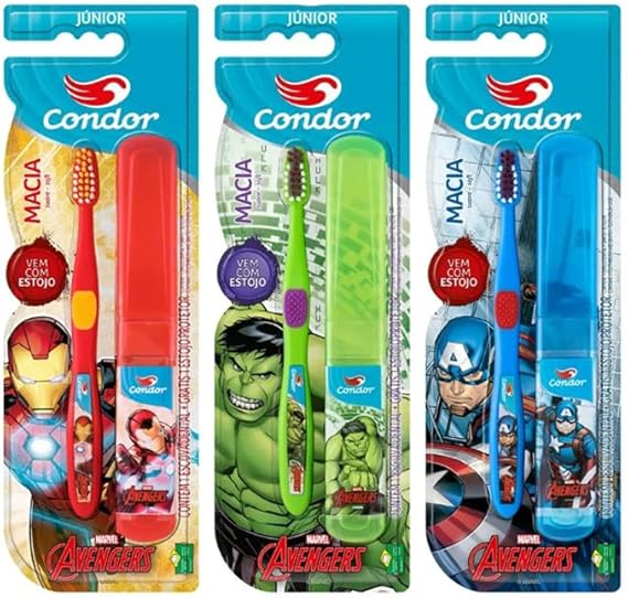 Condor Escova Dental Infantil Junior Estojo Avengers R:3160-0 1