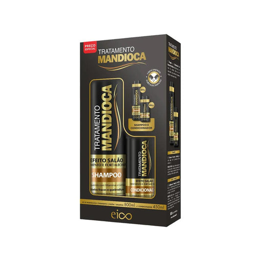 Eico Kit Mandioca Shampoo 800ml + Condicionador 450ml 1