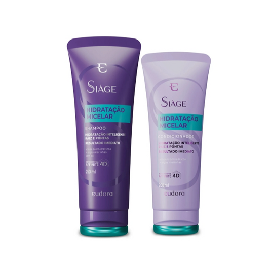 Eudora Siage Kit Hidratacao Micelar Shampoo + Condicionador 250/200 ml 1