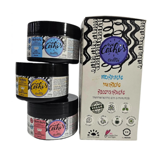 Griffus Amo Cachos Kit Cronograma Capilar Com 3 250 g 1
