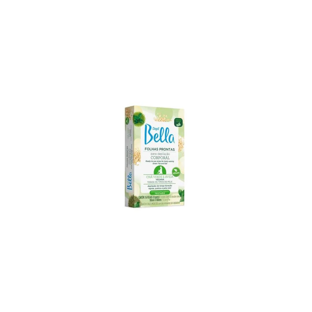Folhas Prontas Para Depilacao Corporal Cha Verde E Aveia Depil Bella 16Fls 1