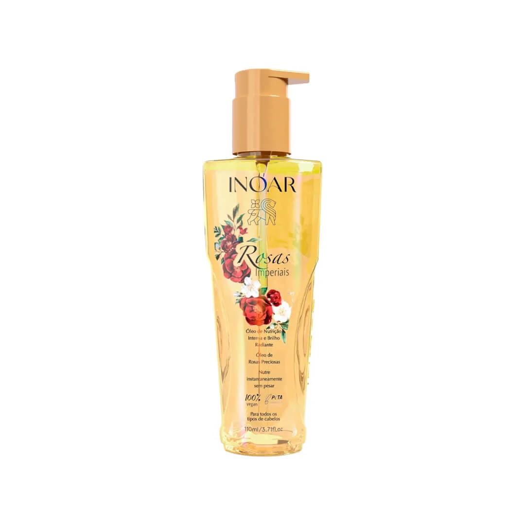 Inoar, Rosas Imperiais, Oleo Capilar, Nutricao Profunda e Frizz Controlado, Oleo de Macadamia e Rosas, Para Todos os Tipos de Cabelo, 110ml 1