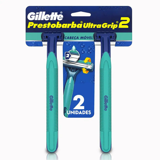Gillette Aparelho De Barbear Prestobarba 2 Ultragrip Cabeca Movel C/ 2 Unidades 1
