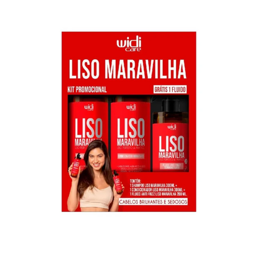 Widi Care Kit Liso Maravilha Edicao Especial - 01 Shampoo 300 ml + 01 Condicionador 300 ml + Ganhe Um Fluido Anti Frizz Termoativado 200 ml 1