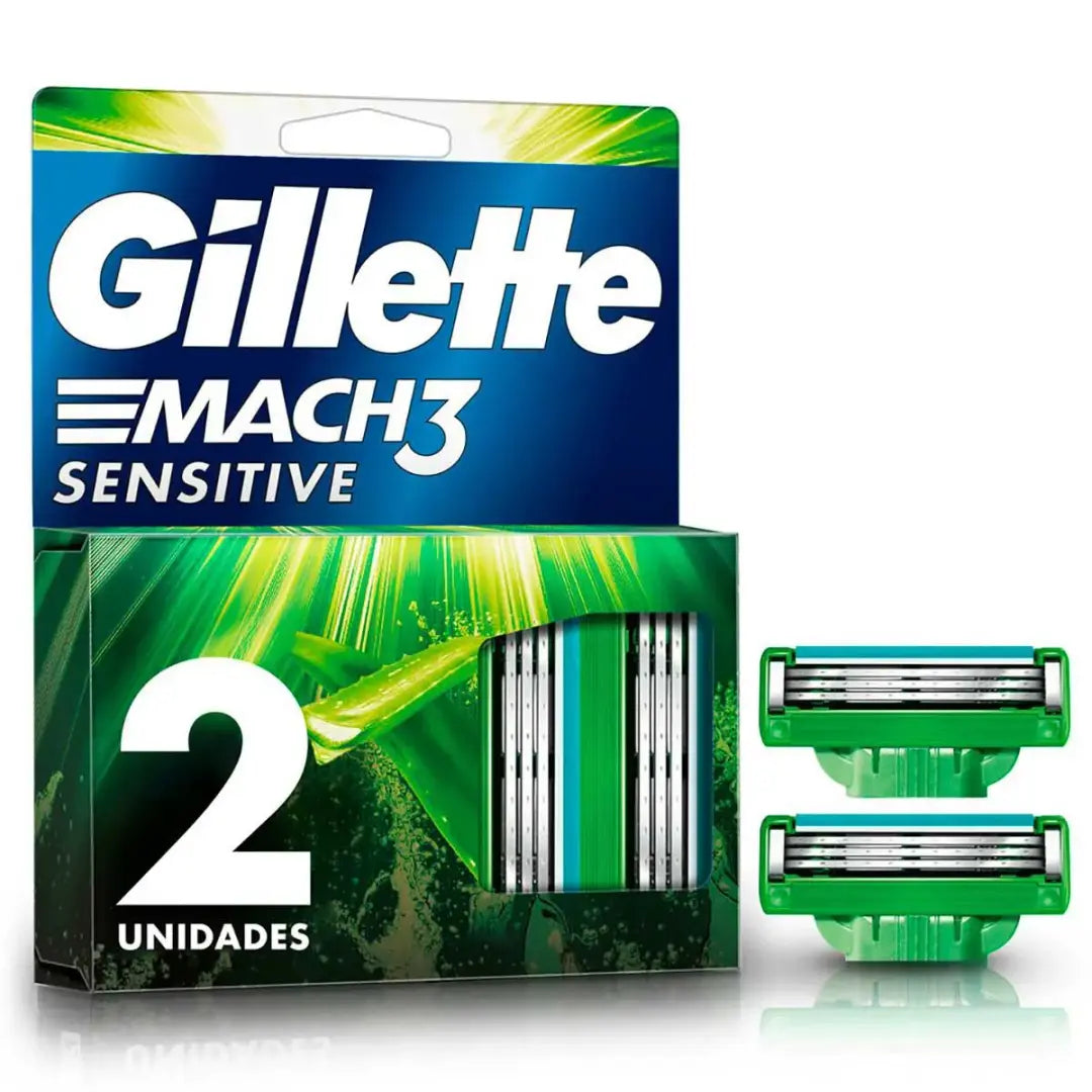 Gillette Carga Para Aparelho De Barbear Mach3 Sensitive 2 Unidades 1