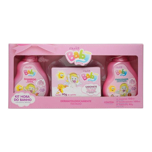 Kit Banho Infantil Baby Shampoo+Condicionador+Sabonete Muriel 1