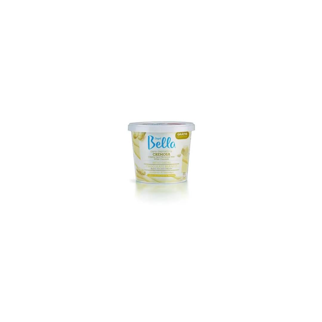 Cera Depilatoria Cremosa Para Micro-Ondas Depil Bella Chocolate Branco Pote Com 100 g 1