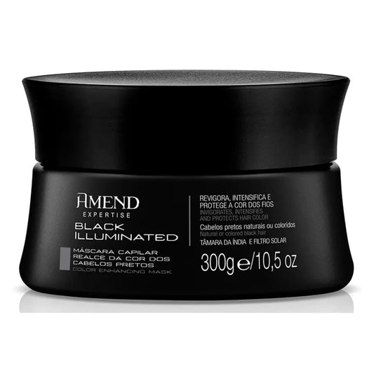 Amend Mascara Expertise Realce da Cor Black Illuminated Cabelos Pretos 300g 1
